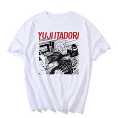 Men's Anime Printed Loose Crew Neck T-shirt