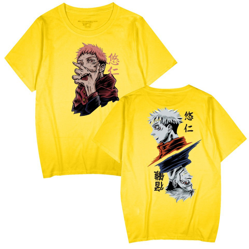 Unisex Cool Anime Loose Pullover Short-sleeved T-shirt