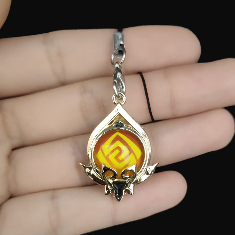 Luminous Game Keychain Lanyard Pendant