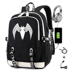 Cool Spider Print Large-capacity Backpack