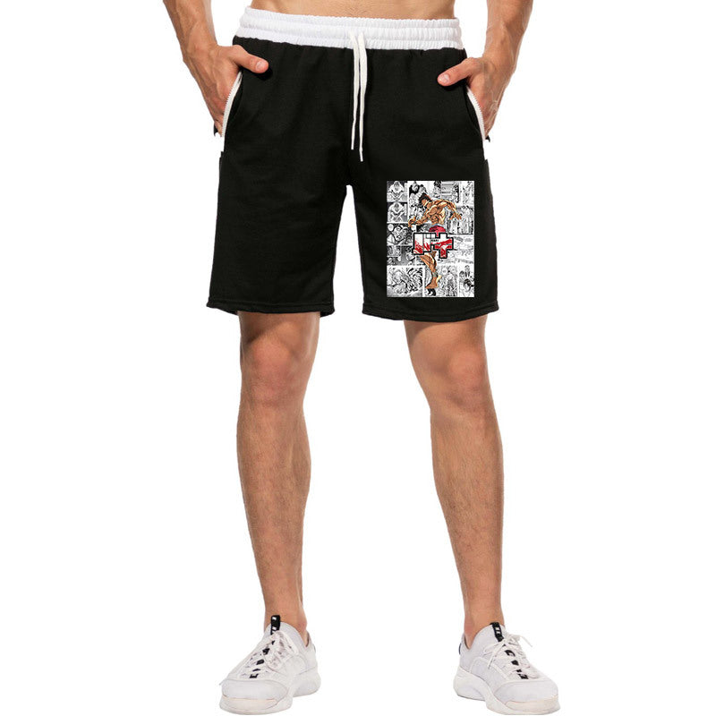 Men's Baki Anime Casual Loose Shorts