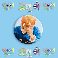 GD "GOOD DAY" Badge Mirror Keychain