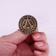 Vintage Game Valhalla Viking Badge Brooch