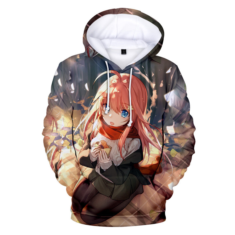 Trendy Anime Digital Print Pullover Hoodie