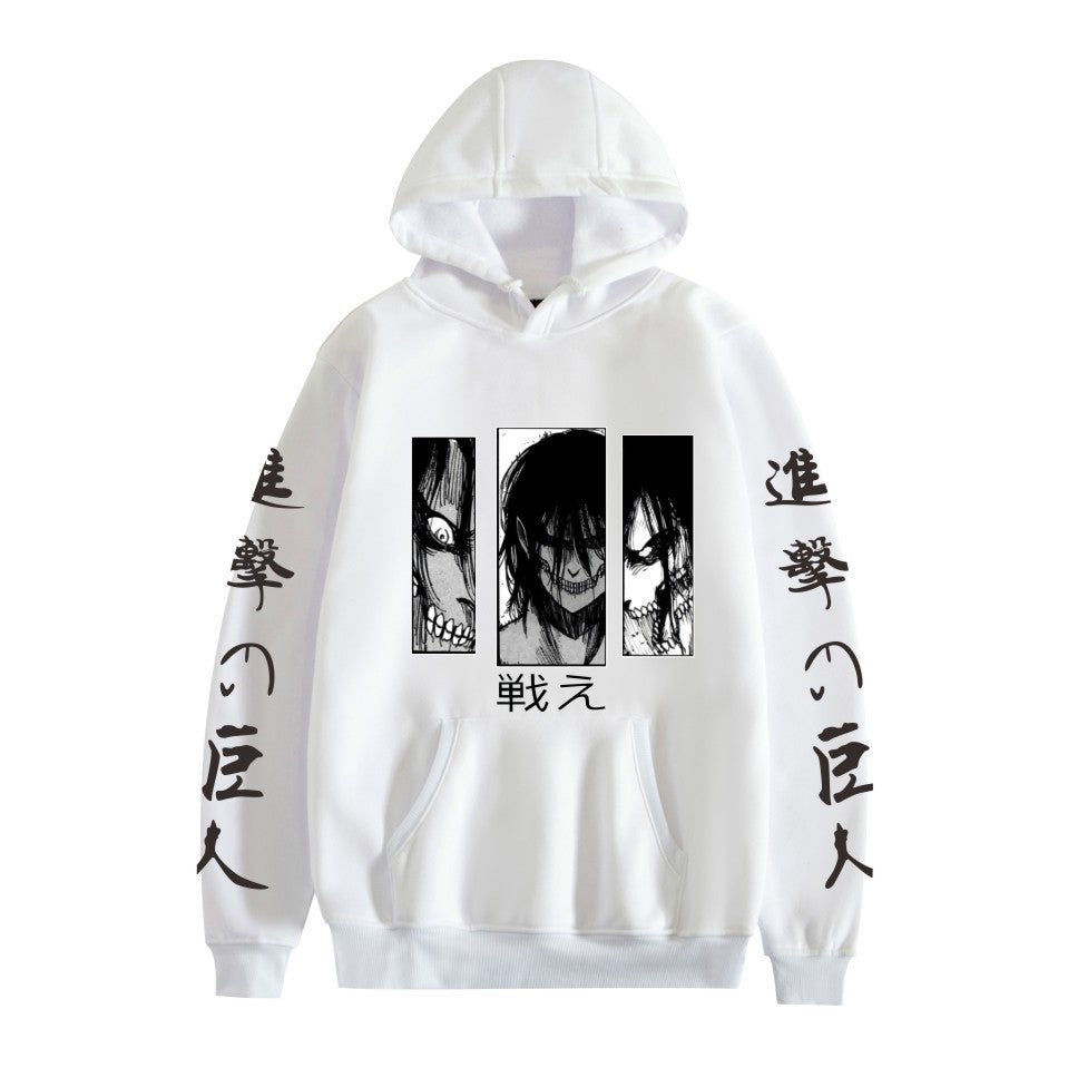 Unisex Anime Pattern Casual Pullover Hoodie