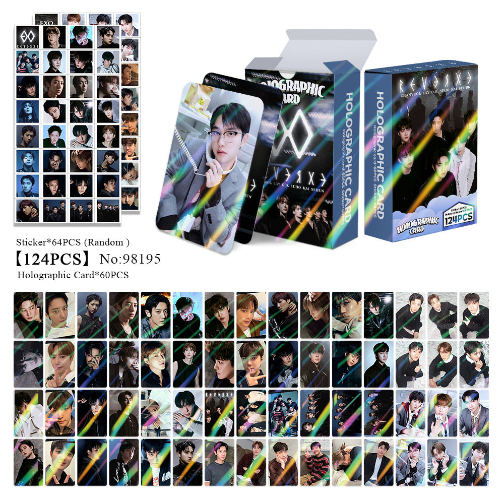124PCS KPOP Album REVERXE Flash Photocard Sticker