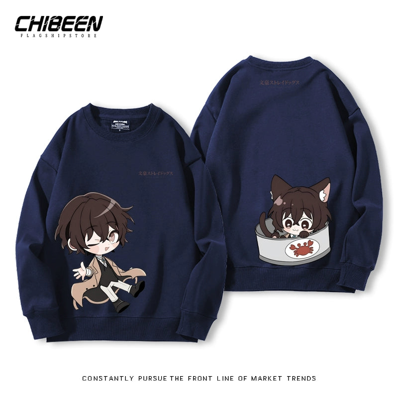 Cute Anime Pattern Crew Neck Sweatshirt