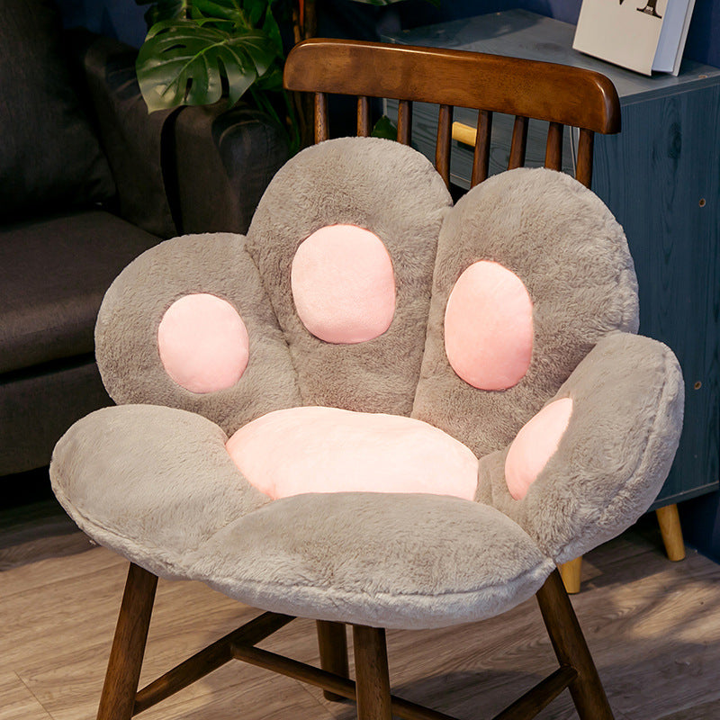 3 Different Colors Cute Cat Paw Back Pillows