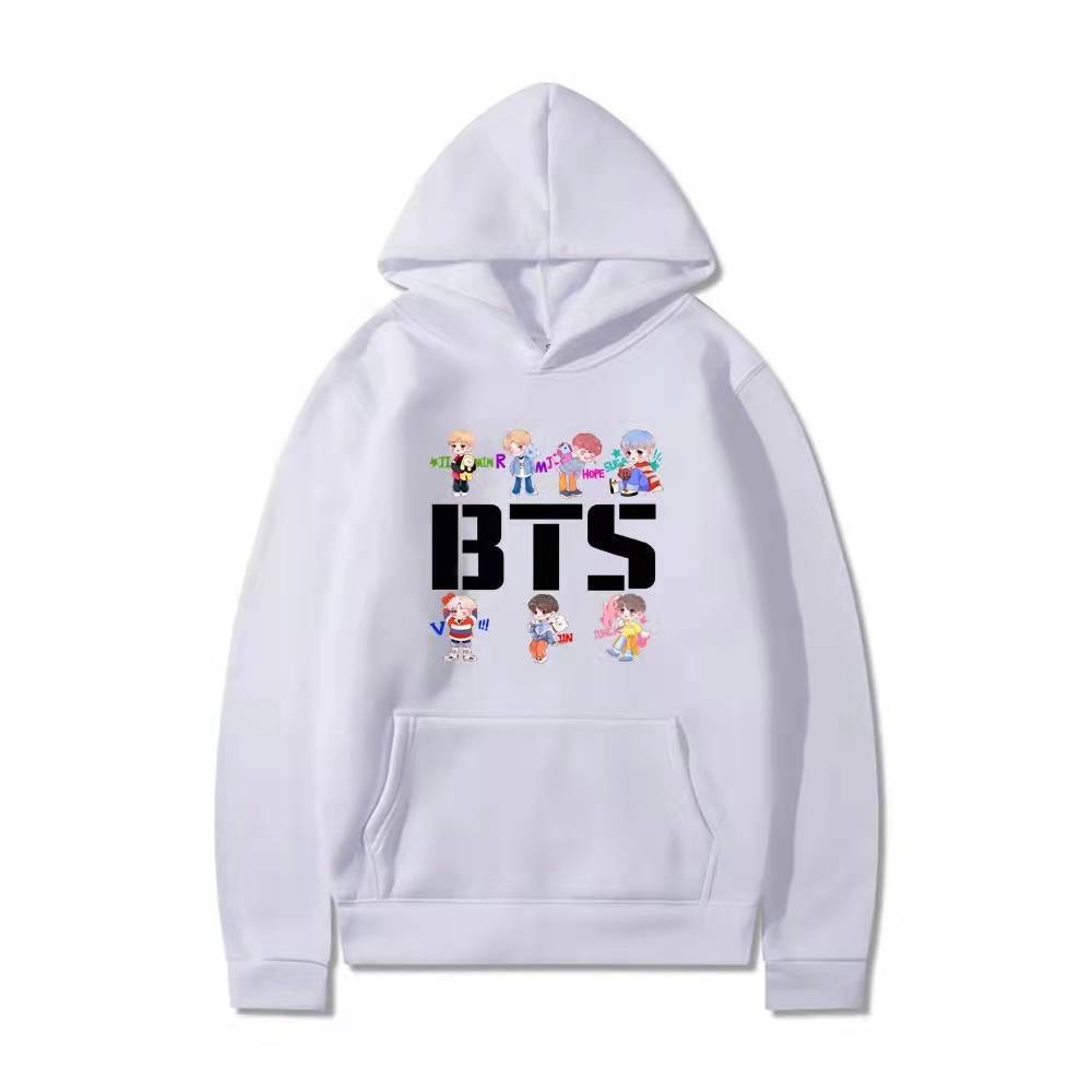 Unisex Cartoon Kpop Printed Casual Hoodie