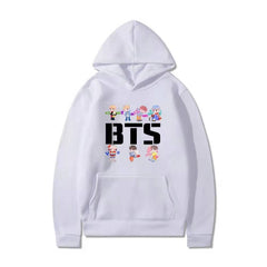 Unisex Cartoon Kpop Printed Casual Hoodie