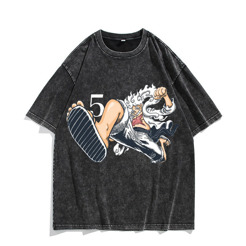Luffy Short-sleeved Cotton Washed Tee