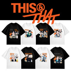 SKZ THIS&THAT Pattern Print Casual Summer T-shirt