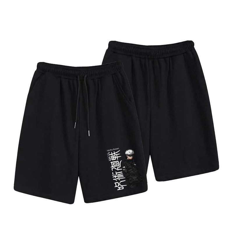 Casual Men's Anime Summer Elastic Sports Shorts