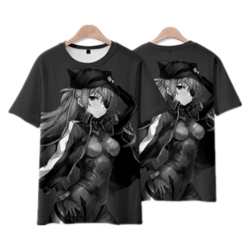 Cool Anime Eva Cosplay Digital Print T-Shirt