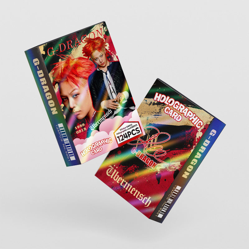 124pcs KPOP Holographic Cards