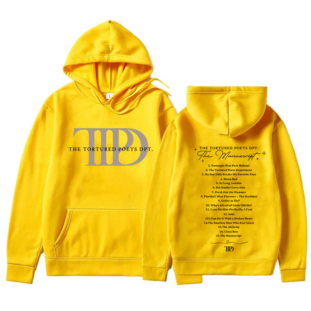 The Tortured Poets Department Printed Casual Hoodie