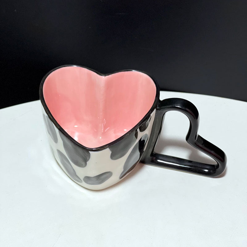 Heart-Shaped Ceramic Mugs