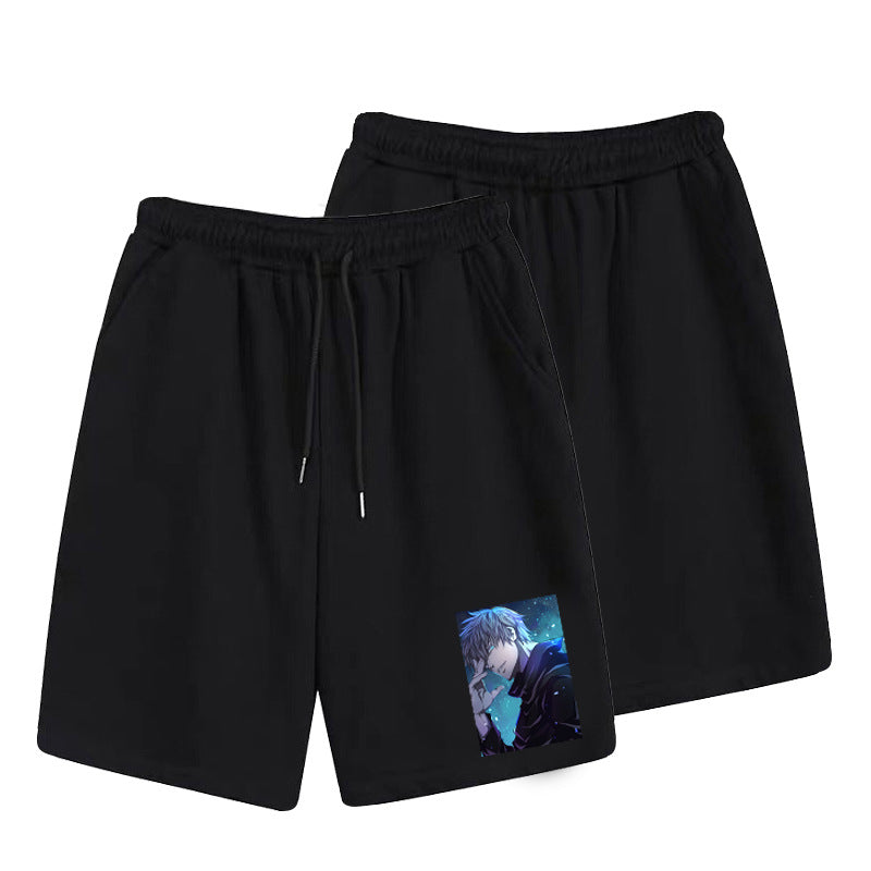 Casual Men's Anime Summer Elastic Sports Shorts