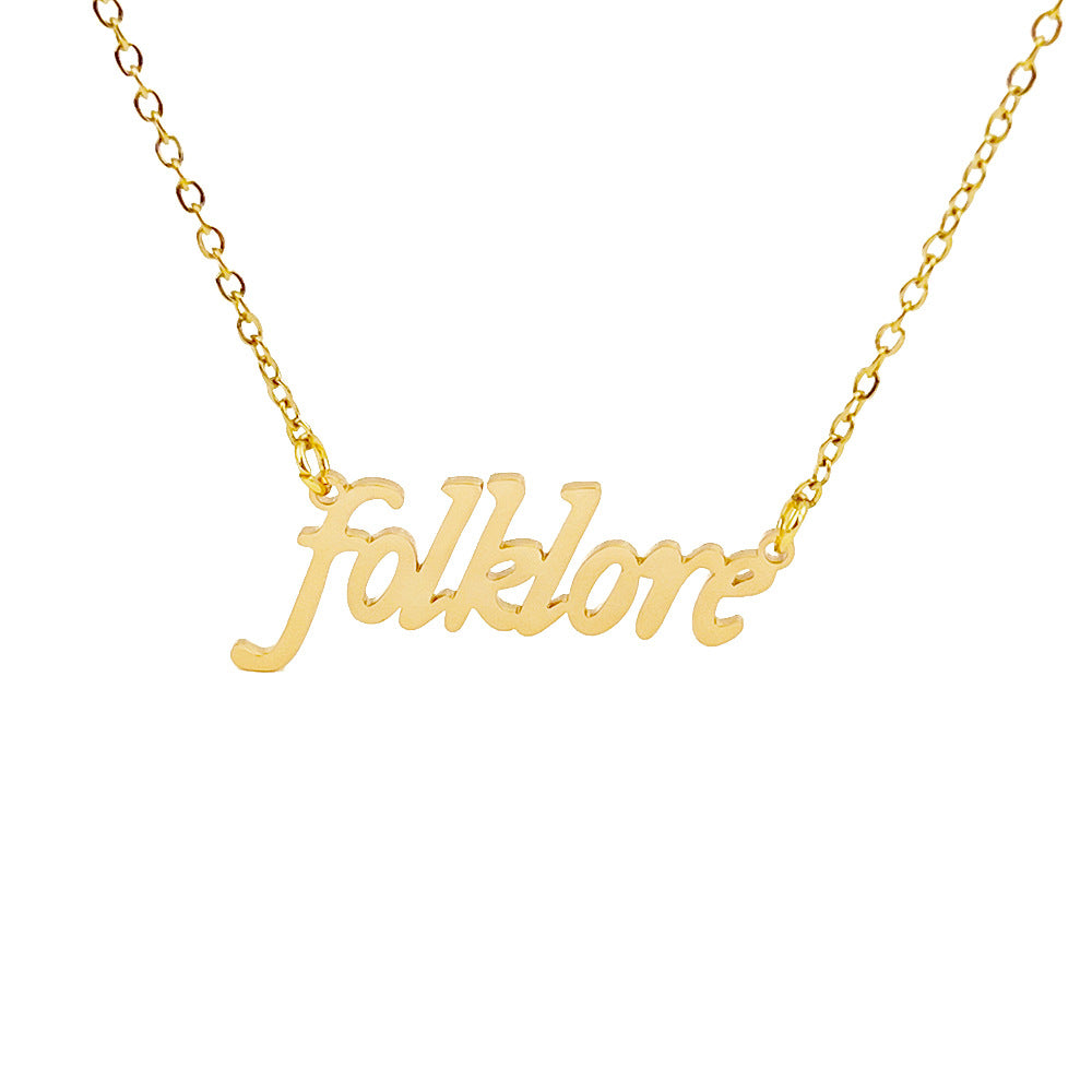 Exquisite Taylor Alphabet Logo Necklace