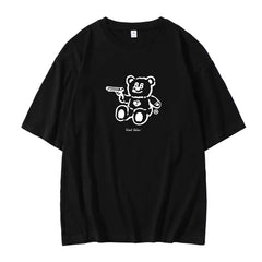 GAEUL Bear Graphic Printed Short Sleeve T-Shirt
