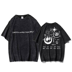 Retro KPOP FATE Logo Washed T-Shirt