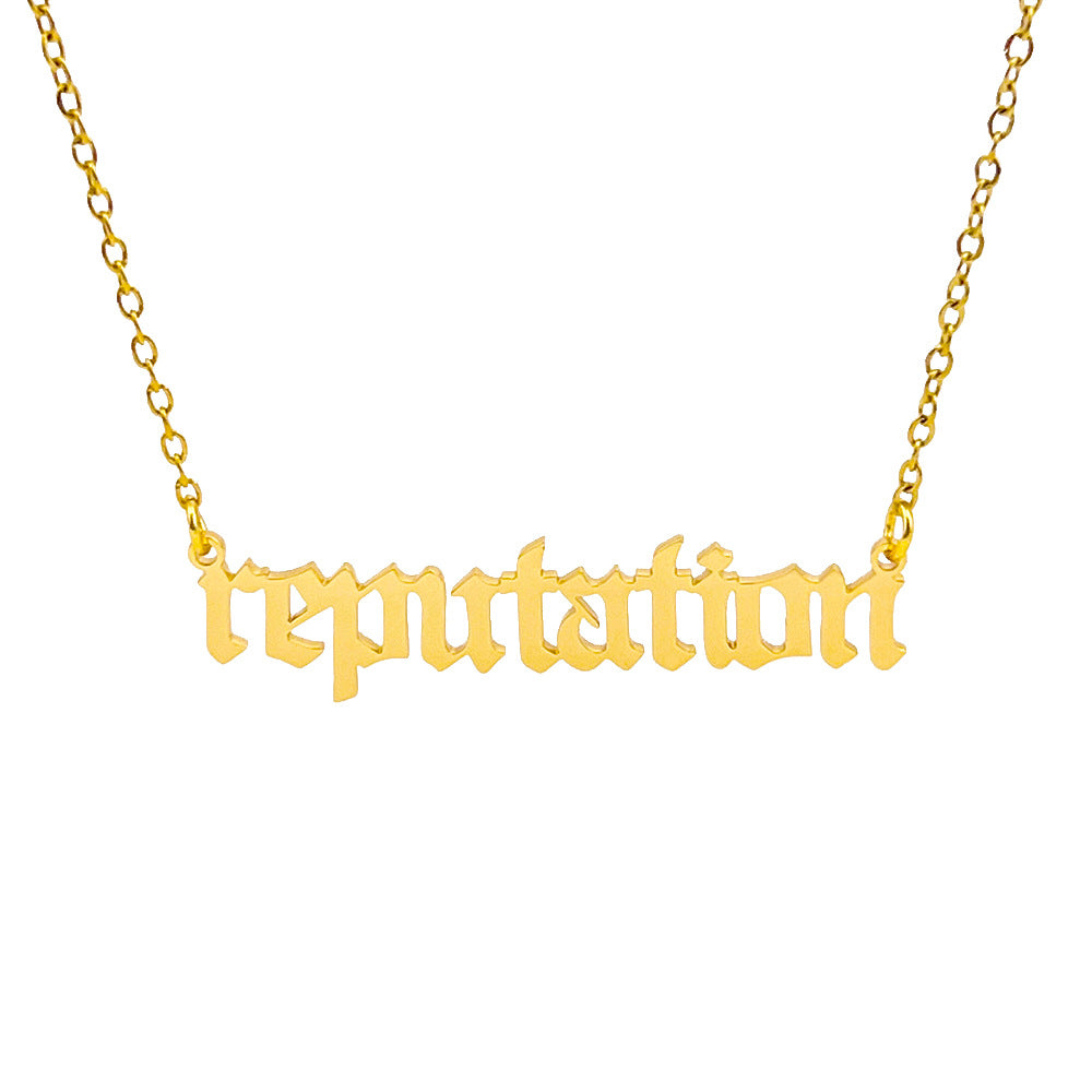 Exquisite Taylor Alphabet Logo Necklace