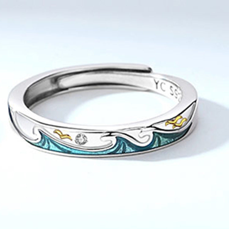 Gradual Silver-plated Couple Rings