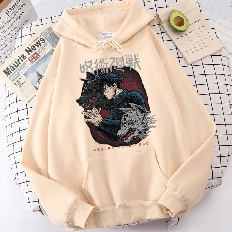 Trendy Anime Printed Casual Loose Hoodie