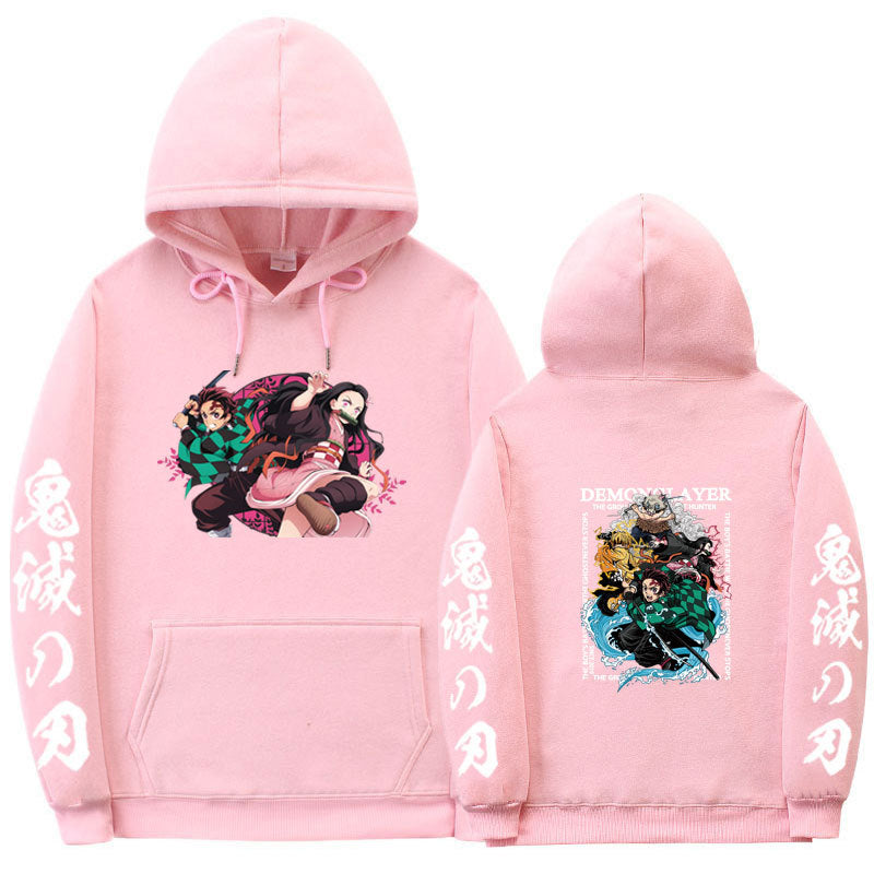 Unisex Anime Print Casual Sports Loose Hoodie