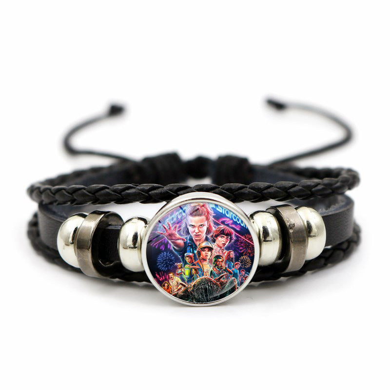 TV Gemstone Leather Bracelet