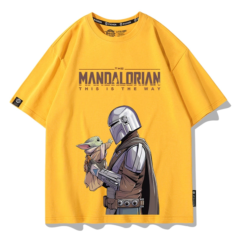 Men's Mandalorian Print Cartoon T-Shirt