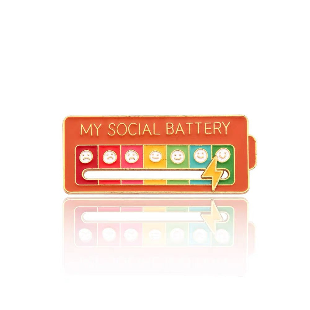 Mood Switch Brooch Badge