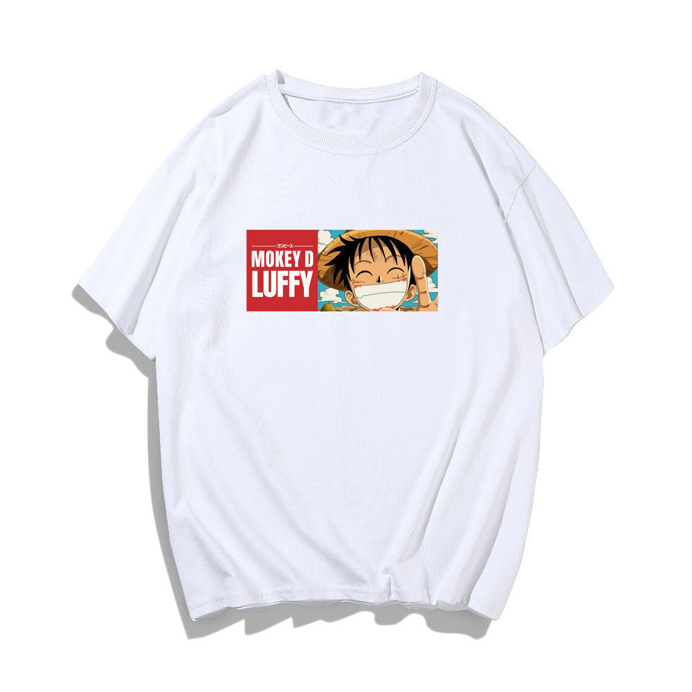 Casual Men's Luffy Print Short Sleeve T-Shirt