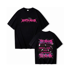 Unisex KPOP Logo Printed Crew Neck T-Shirt