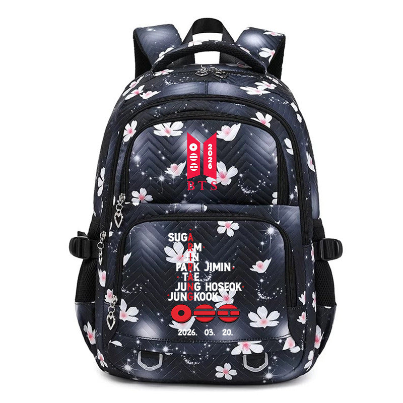 BANGTAN ARIRANG Print Floral Backpack