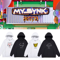 KPOP MY SYNK Graphic Loose Pullover Hoodie