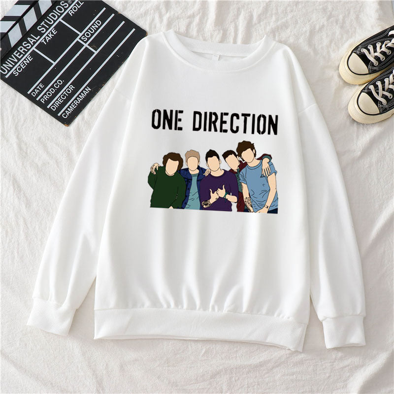 Casual Girls Letter Graphic Round Neck Sweatshirt