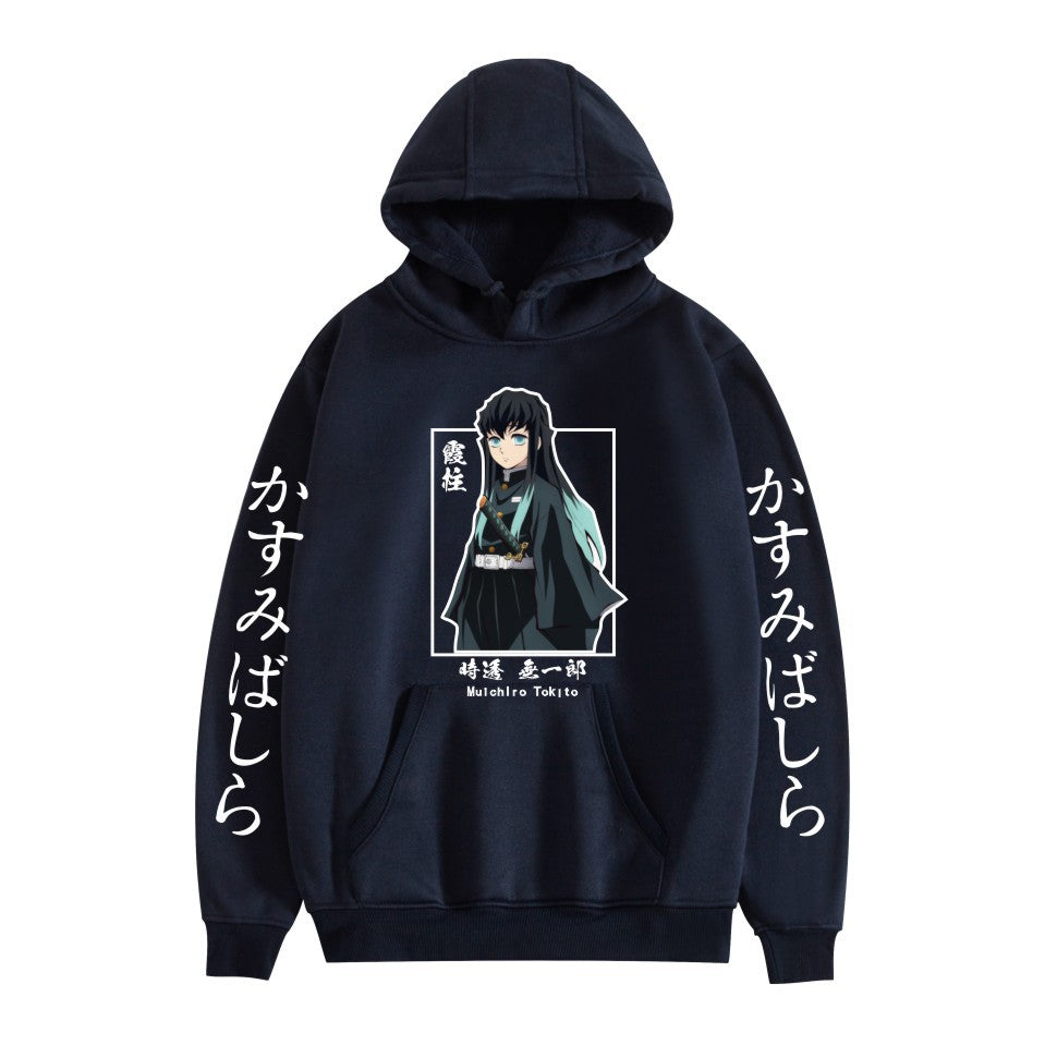 Unisex Anime Print Casual Pullover Hoodie