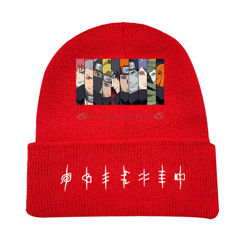 Versatile Anime Print Knitted Hat