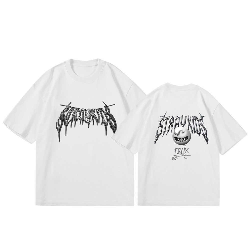 KPOP Evil Cartoon Logo Cotton T-Shirt