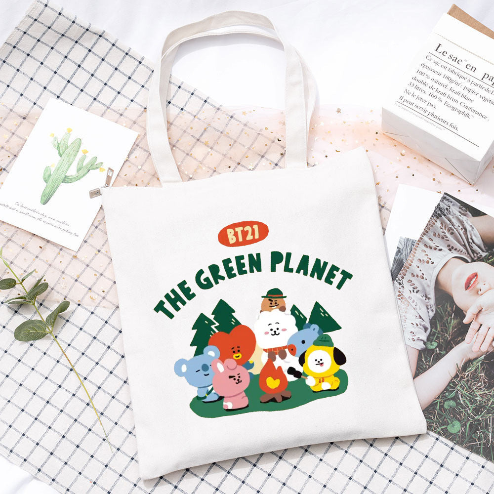 Kpop The Green Planet Shoulder Canvas Bag