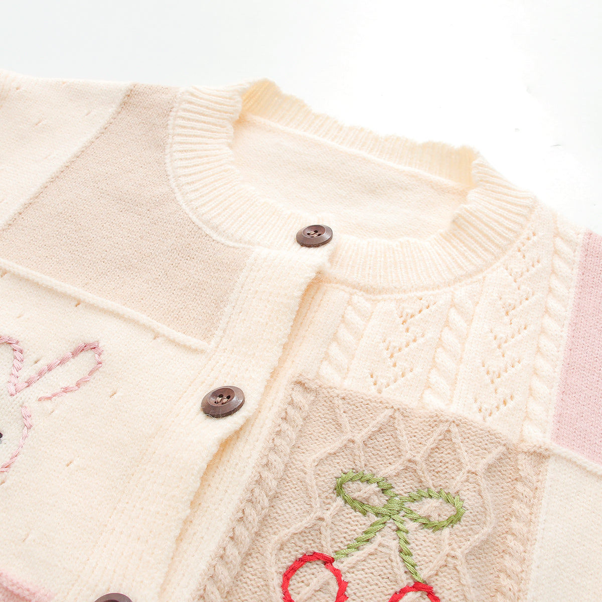 Strawberry Rabbit Embroidered Knitted Vest