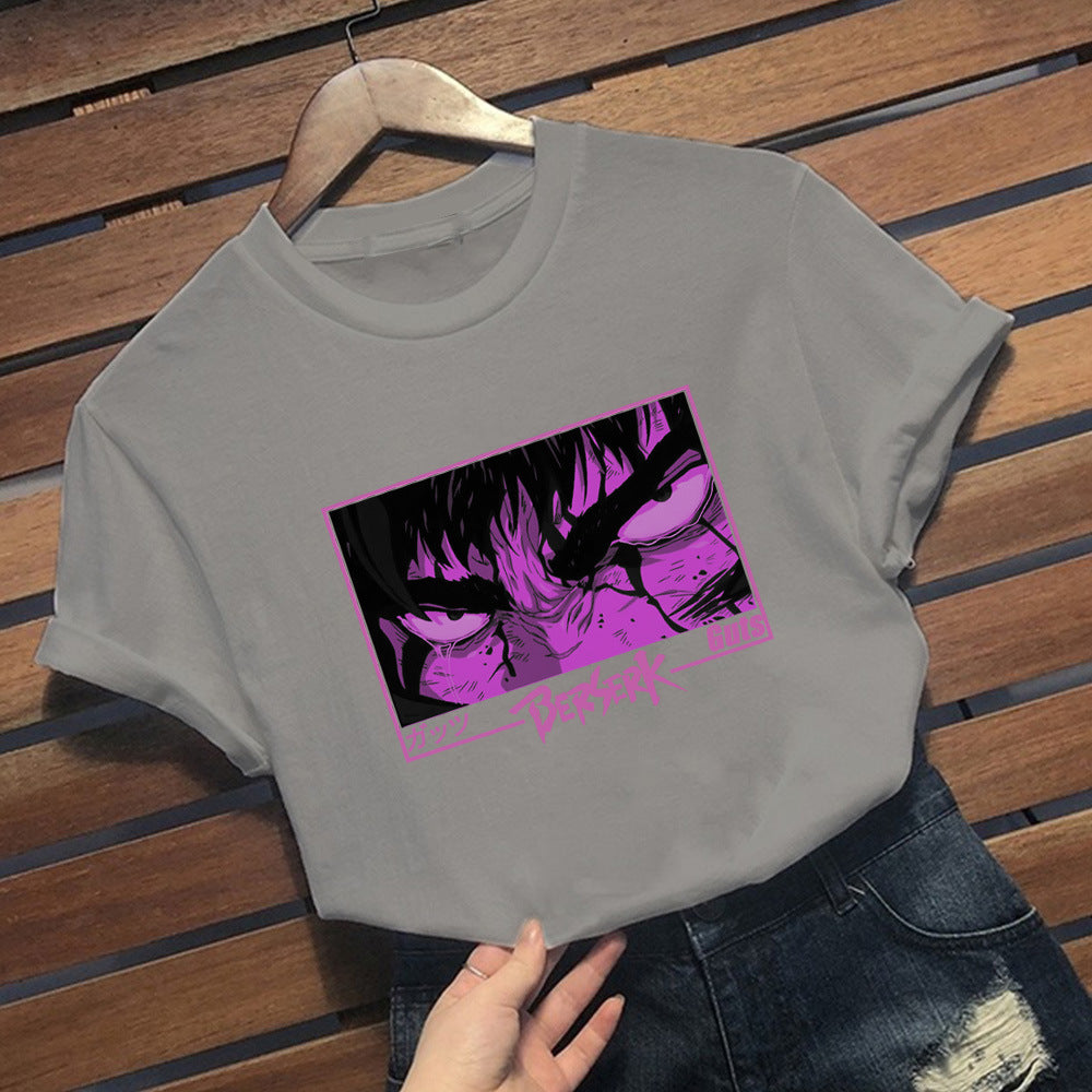 Casual Anime Pattern Printed Loose T-Shirt