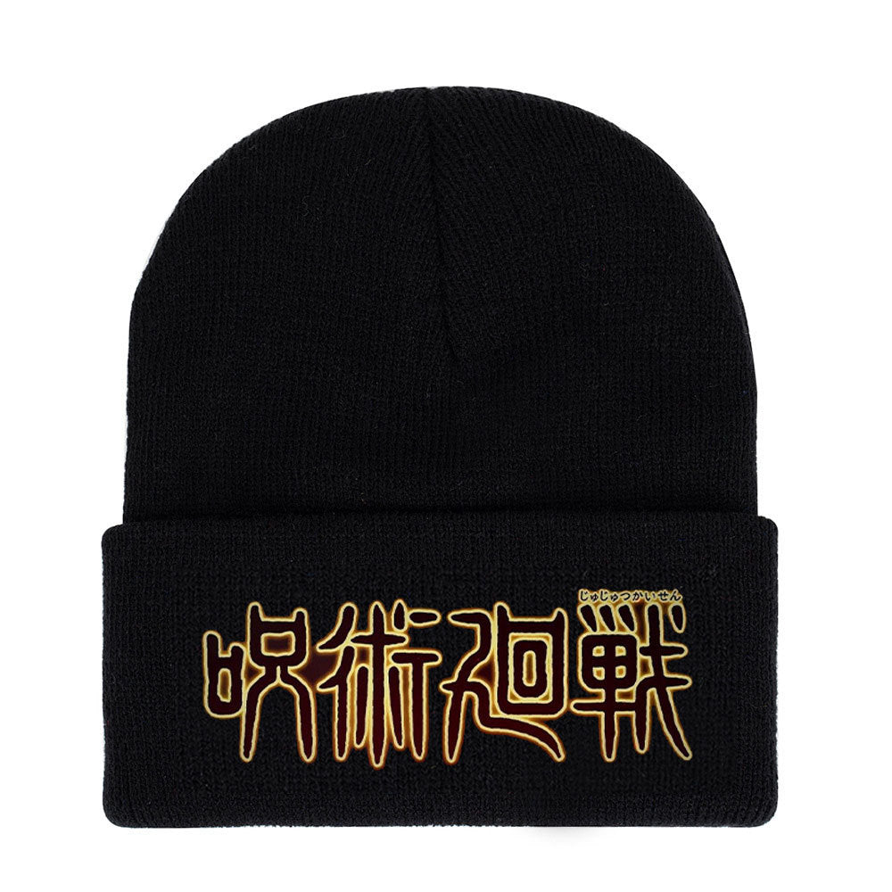 Cute Anime Print Warm Knitted Hat