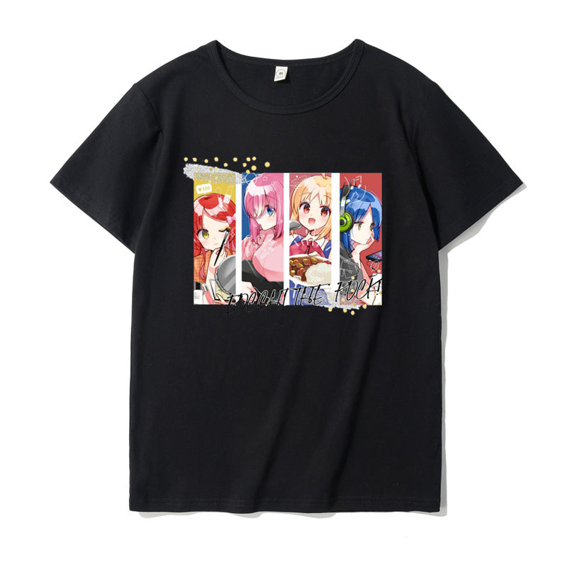 Anime Bocchi Printed Short Sleeve T-shirt