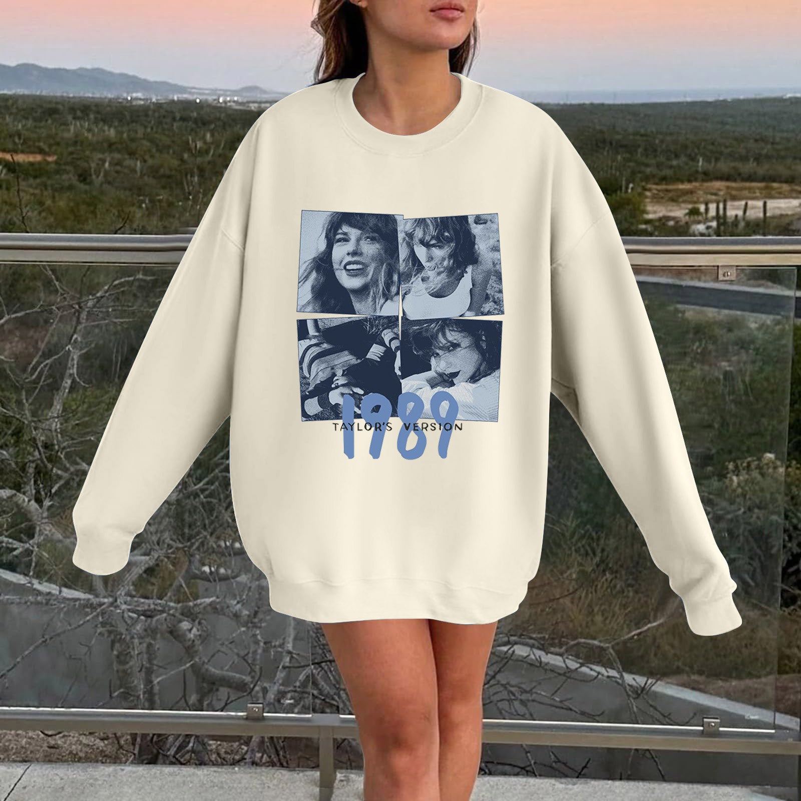 Casual TAYLOR Long Sleeve Loose Crew Neck Sweatshirt