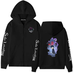Unisex Anime Printed Loose Zipper Hoodie