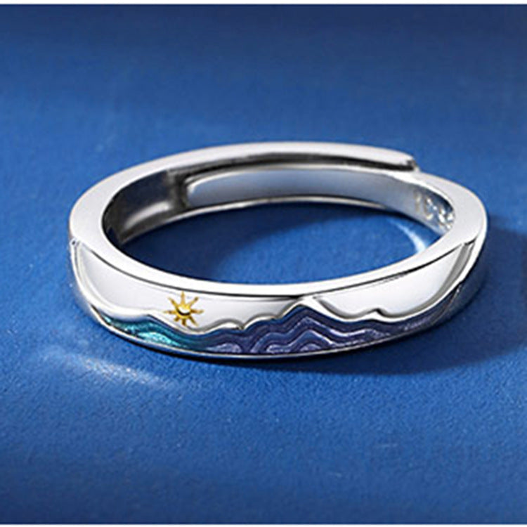 Gradual Silver-plated Couple Rings