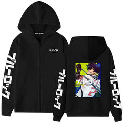 Unisex Anime Graphic Printed Zipper Hoodie