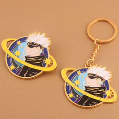 Gojo Anime Metal Keychain Brooch